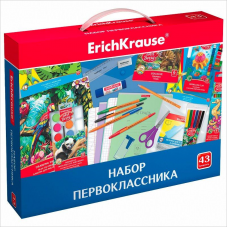 Набор школьных принадлежностей в подарочной коробке ERICH KRAUSE 45413, 43 предмета