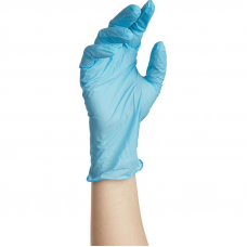 Перчатки одноразовые нитриловые неопудренные, размер S, 100 шт/уп, голубой