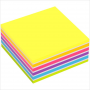 Бумага для заметок с липким слоем 76х76, 7 цветов неоновые, 400л, OfficeSpace