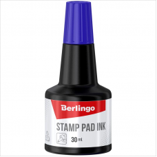Штемпельная краска Berlingo KKp_30002, 30 мл, на водной основе, синяя