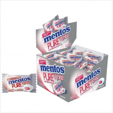 Жевательная резинка Mentos Pure White, клубника, 100шт/уп