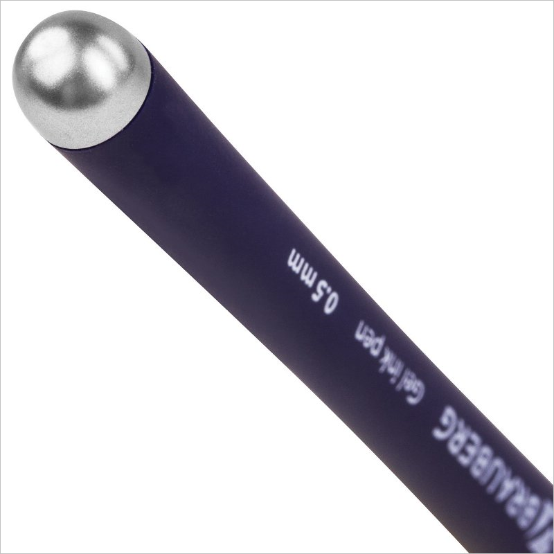 Ручка гелевая Brauberg Impulse 0,5 мм, игольчатый пишущий узел, резиновый упор, синяя