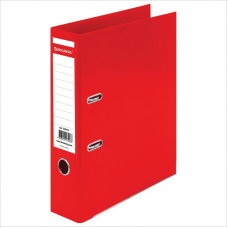 Регистратор PVC Brauberg Extra, двухсторонний, 7,5см, металлическая окантовка, красный