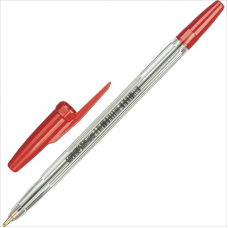 Ручка шариковая Corvina 51 Classic 0,7мм, прозрачный корпус, красный