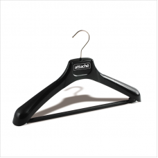 Вешалка-плечики для одежды пластиковая Attache, съемная перекладина, размер 46-48, черный