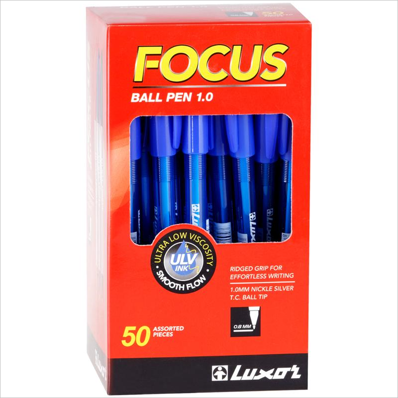 Ручка шариковая Luxor Focus Icy 1762 1,0мм, синий
