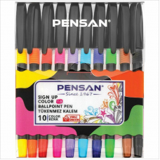 Набор шариковых масляных ручек Pensan Sign-Up Color 0,8мм, 10 цветов