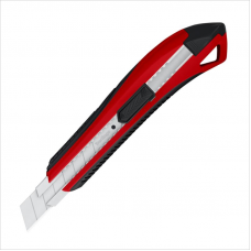 Нож канцелярский Berlingo Razzor 300 BM4132_a 18мм, металл. направляющие, автофиксатор, красный