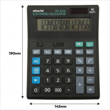Калькулятор настольный 16 разрядов  Attache Economy DS-2216, черный
