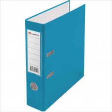 Регистратор PVC Lamark AF0600-LB1, 8см, металлическая окантовка, голубой