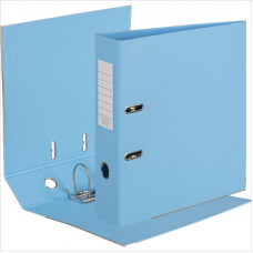 Регистратор PVC Attache Bright colours, 8см, двухсторонний, металлическая окантовка, голубой