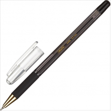 Ручка шариковая Attache Goldy 0,7мм, резиновый упор, на масленой основе, черный
