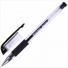 Ручка гелевая Brauberg Extra Gt 0,5 мм, линия 0,35 мм, резиновый упор, черная