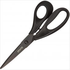 Ножницы Attache Selection Jaguar 19cм, титановое покрытие, нерж. сталь, эргономичные ручки, черные