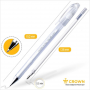 Ручка гелевая Crown HJR-500P 0,7 мм, пастель белая