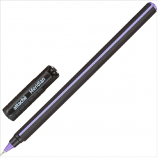 Ручка шариковая Attache Meridian 0,6мм, линия 0,35, игольчатый узел, черно-фиолетовый корпус, синий
