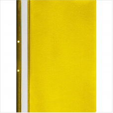 Папка-скоросшиватель с прозрачным верхом А4, с перфорацией, Attache, желтый, 10шт/уп