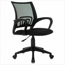 Кресло офисное Brabix Fly MG-396, с подлокотниками, сетка/ткань, пластик, черный
