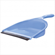 Совок для мусора пластиковый с резиновой кромкой OfficeClean, 12х22,8х17,8см, голубой