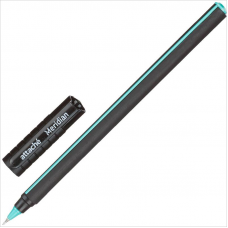 Ручка шариковая Attache Meridian 0,6мм, линия 0,35, игольчатый узел, черно-бирюзовый корпус, синий