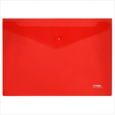 Папка-конверт с кнопкой Стамм ММ-31025 А4, 180мкм, красный