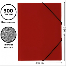 Папка на резинках Стамм ММ-32191, А4, 500мкм, красный