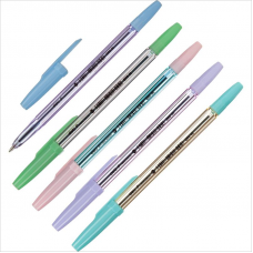 Ручка шариковая Deli P1-Macaron 0,7мм, линия 0,5мм, корпус ассорти, синий