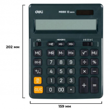 Калькулятор настольный 12 разрядов Deli M888, зеленый
