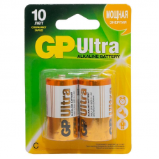 Батарейка алкалиновая GP Ultra C LR14 BC2, 2шт/уп