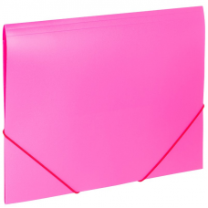 Папка на резинках Brauberg Office, А4, 500мкм, розовая