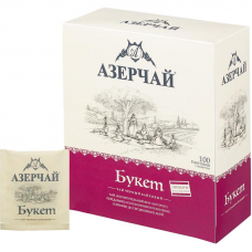 Чай Азерчай Premium Collection Buket, черный байховый, травяной, 100 пак.