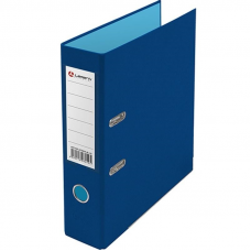 Регистратор PVC Lamark AF0900-BLLB, 7,5см, двухсторонний, металлическая окантовка, синий/голубой