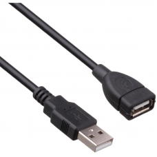 Кабель USB 2.0 ExeGate EX-CC-USB2-AMAF-3.0, черный, 3м