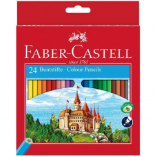 Карандаши цветные Faber-Castell Замок 120124, 24 цвета, шестигранные