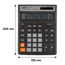 Калькулятор настольный 12 разрядов Attache AF-777, черный