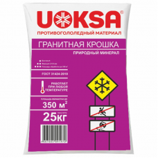 Реагент противогололёдный UOKSA, гранитная крошка, фракция 2-5 мм, 25кг