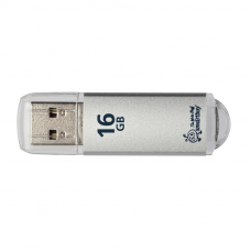 Флэш-диск 16Gb SmartBuy V-Cut USB 2.0, металлический корпус, серый