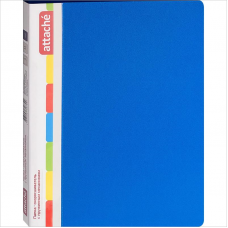 Папка скоросшиватель Attache F612/07 жест. пластик, 700мкм, 17мм, торц. и внутр. карман, синий