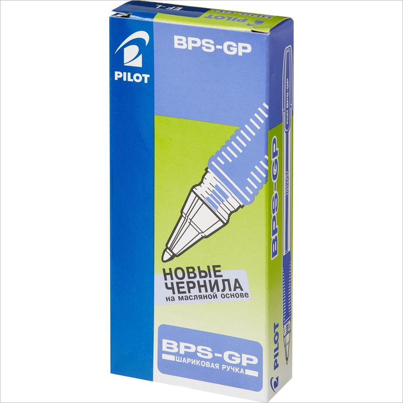 Ручка шариковая Pilot BPS-GP-EF, 0,5мм, линия 0,22мм, резиновый упор, синий