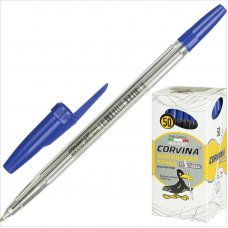Ручка шариковая Corvina 51 Classic 0,7мм, прозрачный корпус, синий