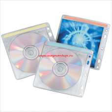 Конверт на 2CD/DVD, с европодвесом, Brauberg, 40 шт/уп