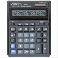 Калькулятор настольный 14 разрядов Citizen SDC-554, черный
