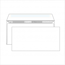 Конверт E65 110х220, стрип, белый, 80г/м2, 100 шт/уп