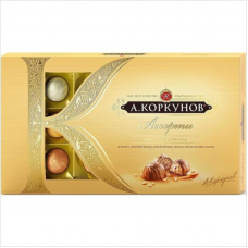 Конфеты шоколадные А.Коркунов Ассорти молочного шоколада, 192г