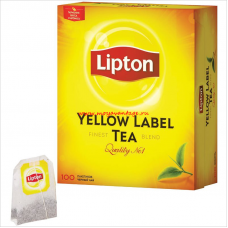 Чай Lipton Yellow Label, черный, 100 пак.