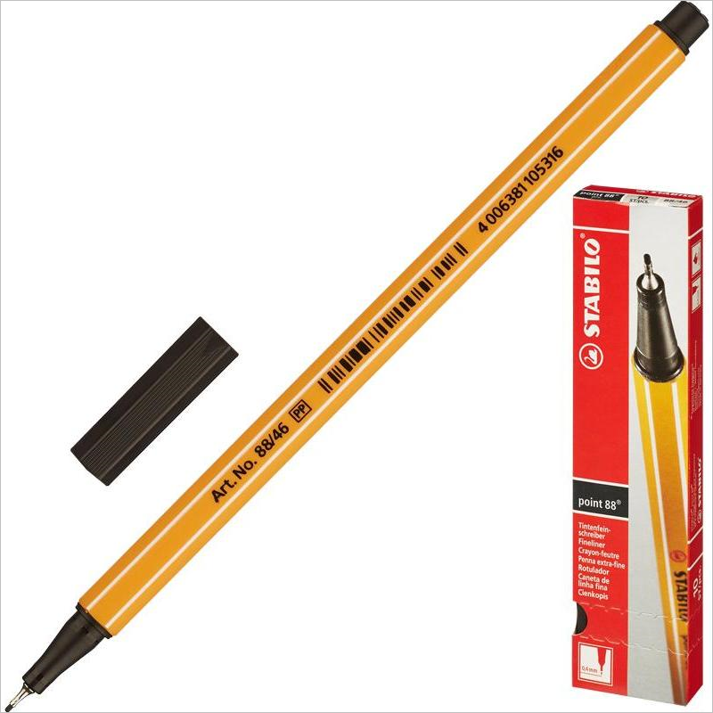 Ручка капилярная Stabilo Point 88/46 0,4 мм, черный
