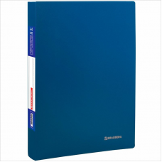 Папка для составления каталогов, Brauberg Office, 100 вкл, синяя