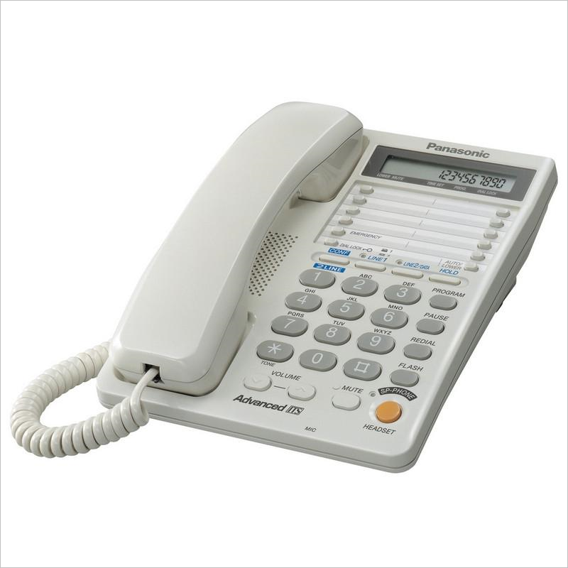 Телефон проводной Panasonic KX-TS2368RU, белый