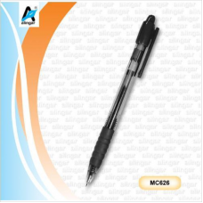 Ручка шариковая автоматическая ALINGAR MC626 0,5мм, резиновый упор, черная