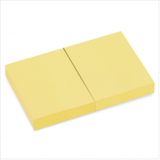 Бумага для заметок с липким слоем 38х51, желтый, 100л, 2шт/уп, Brauberg